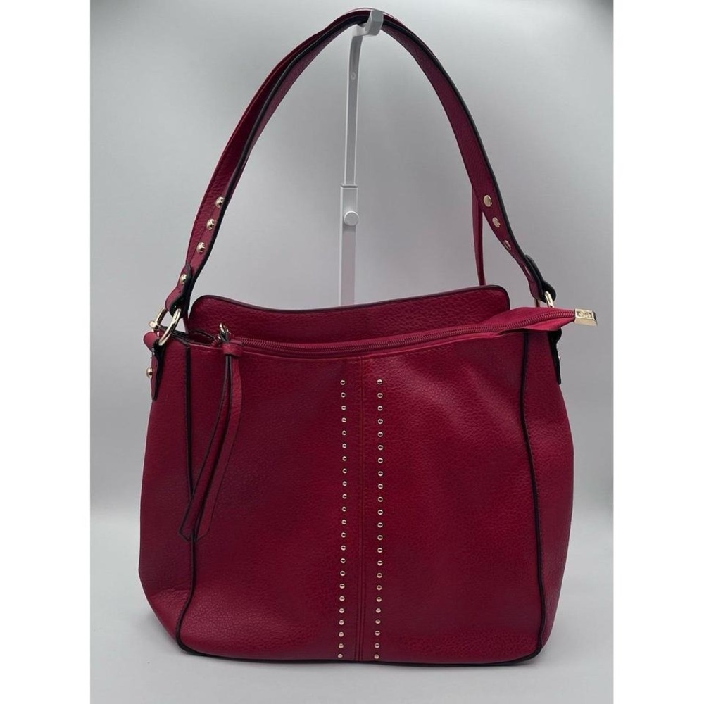 Montana West Red Studded Shoulder Bag Tote Purse with Strap Western Style